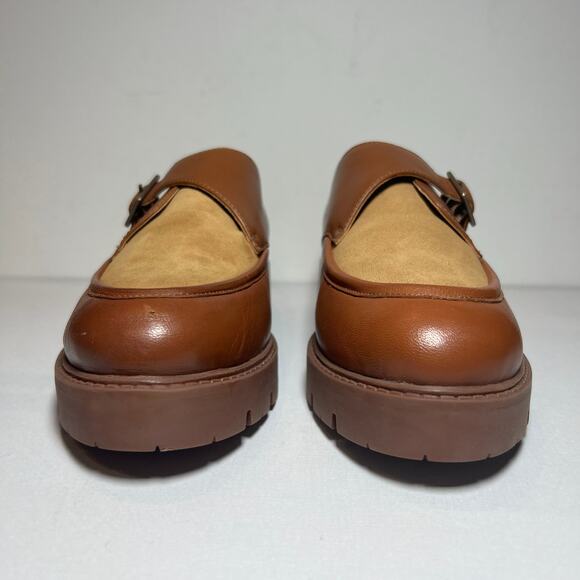 Seychelles Tan and Brown Buckle Loafers - Picture 3 of 12